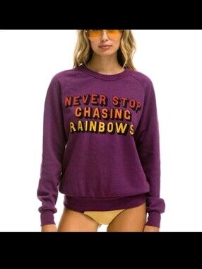 Never stop chasing rainbows crewneck